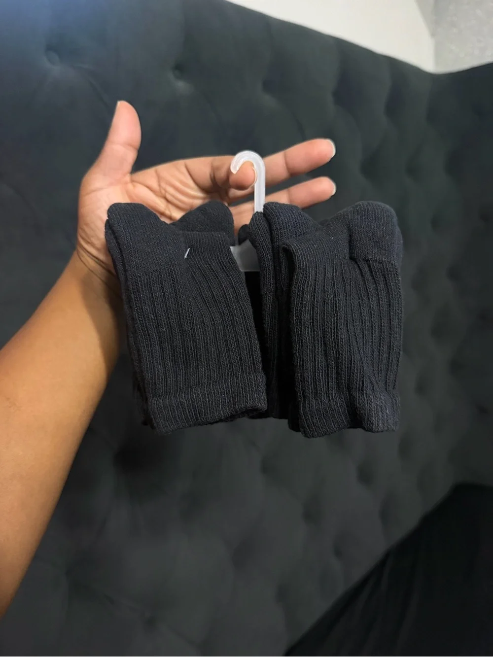 Pack of 9 Black Crew/Low Socks